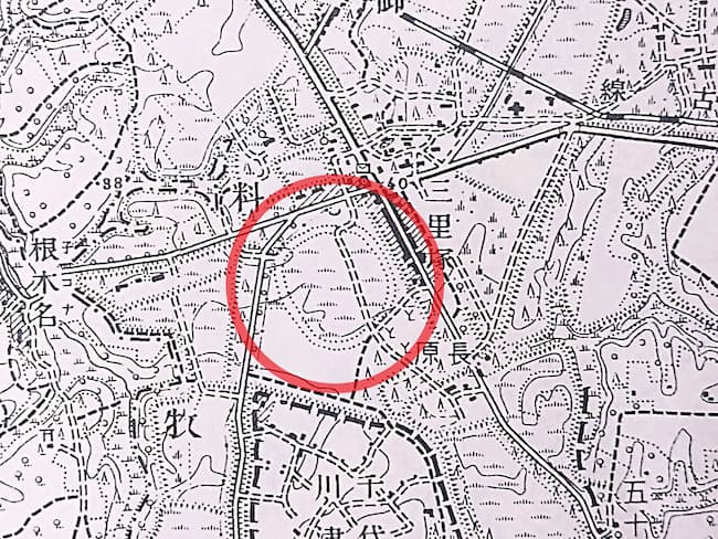 三里塚古地図_赤丸あり