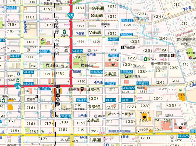 旭川市の一条通