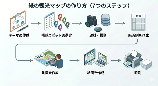 紙の観光マップの作り方