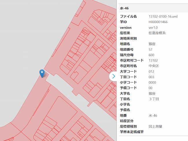 銀座インズ(任意座標系・水部)