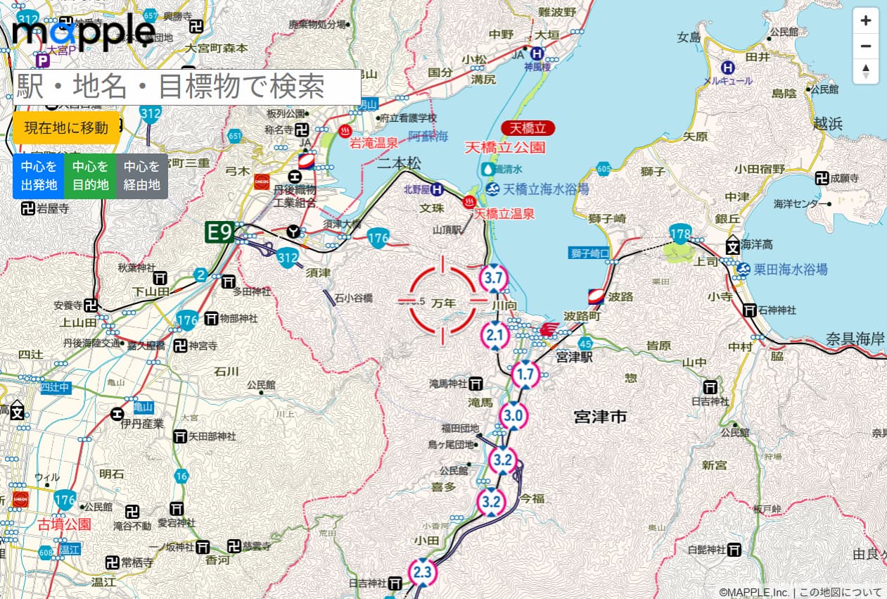 京都丹後鉄道沿線の“高さ制限情報”をデジタルマップに追加のサムネイル