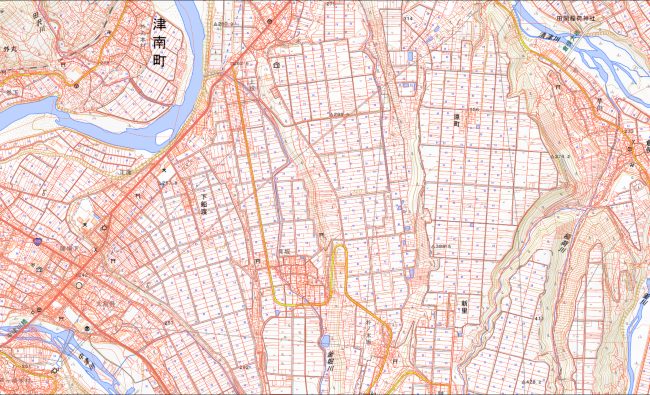 地図の雑学｜津南町の河岸段丘（新潟県）～筆から見る河岸段丘～