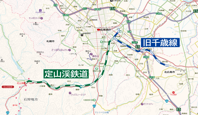 地図の雑学｜旧千歳線・定山渓鉄道（北海道）～札幌を走った2つの鉄道