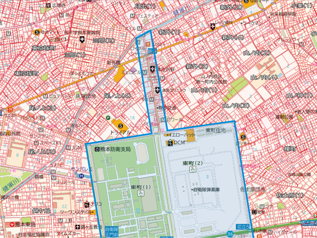 地図の雑学｜熊本飛行場跡（熊本県）～戦時中の姿が見えてくる筆～